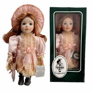 Vintage Geppedo Red Head Porcelain Doll 12C967